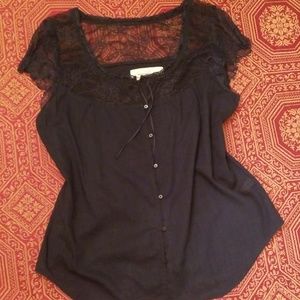 Abercrombie and Fitch cotton top with lace